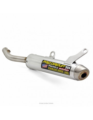 Silencieux PRO CIRCUIT 304 alu brossé/casquette inox Yamaha YZ250