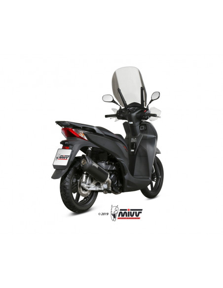 Silencieux MIVV Mover inox noir/casquette ABS noir Honda SH 300 Silencieux MIVV Mover inox noir/casquette ABS noir Honda SH 300