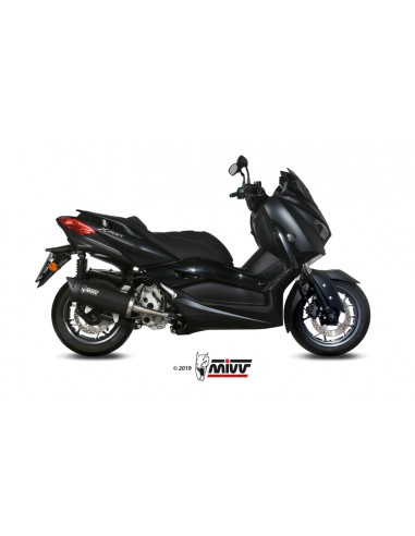 Silencieux MIVV Mover inox noir/casquette ABS noir Yamaha T-Max 300