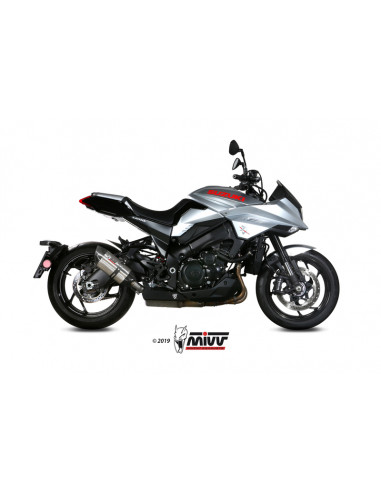 Silencieux MIVV Suono Black inox/casquette carbone Suzuki GSX-S1000