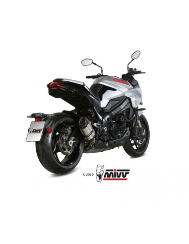 Silencieux MIVV Suono Black inox/casquette carbone Suzuki GSX-S1000