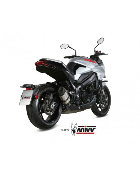 Silencieux MIVV Suono Black inox/casquette carbone Suzuki GSX-S1000