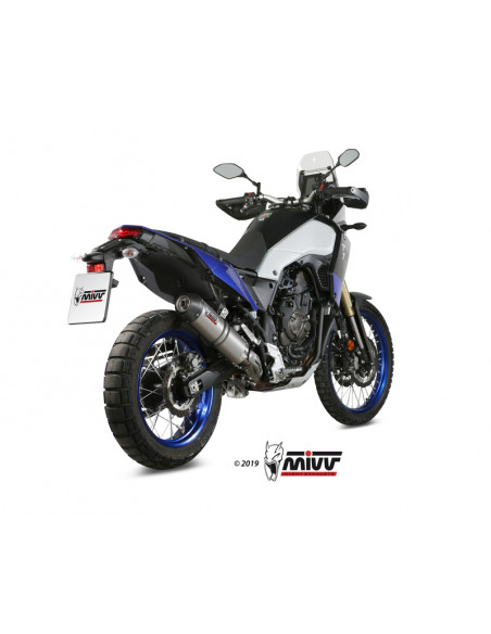 Silencieux MIVV Oval titane/casquette carbone Yamaha Tenere 700