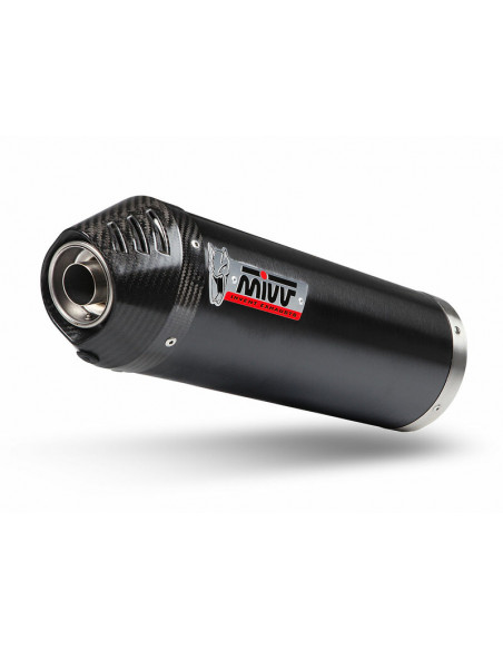 Silencieux MIVV Oval titane/casquette carbone Kymco Xciting 400I