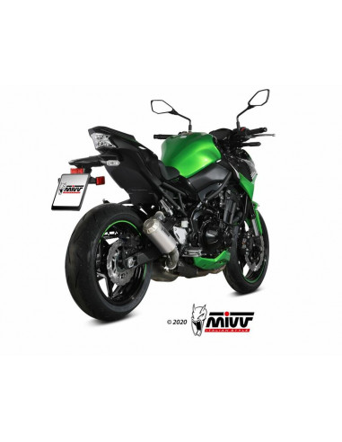 Silencieux MIVV MK3 inox/casquette inox Kawasaki Z900