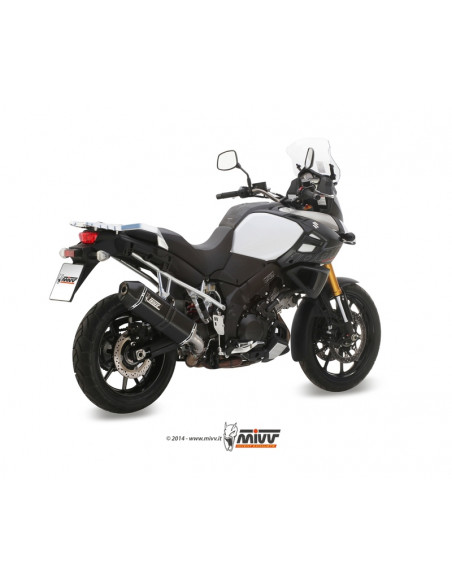 Silencieux MIVV Speed Edge inox brossé noir/casquette carbone Suzuki DL1000 V-Strom Silencieux MIVV Speed Edge inox brossé noir/casquette carbone Suzuki DL1000 V-Strom