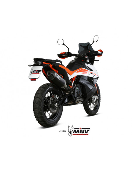 Silencieux MIVV Speed Edge Steel Black/casquette carbone KTM 790 Adventure Silencieux MIVV Speed Edge Steel Black/casquette carbone KTM 790 Adventure