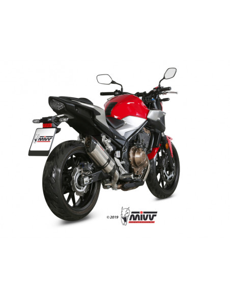 Silencieux MIVV Suono inox/casquette carbone Honda CB500F