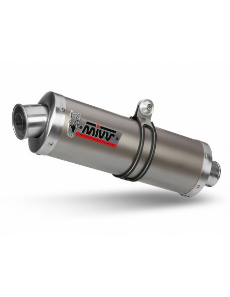 Silencieux MIVV Oval titane/casquette inox Kawasaki Versys 650