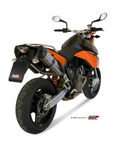 Silencieux double MIVV Suono inox/casquette carbone KTM 2