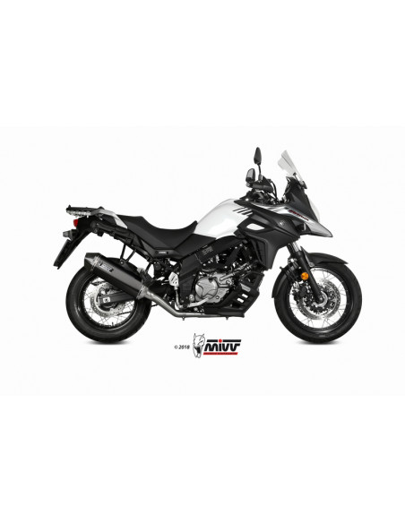 Silencieux MIVV Speed Edge inox noir/casquette carbone Suzuki DL650 V-Strom Silencieux MIVV Speed Edge inox noir/casquette carbone Suzuki DL650 V-Strom