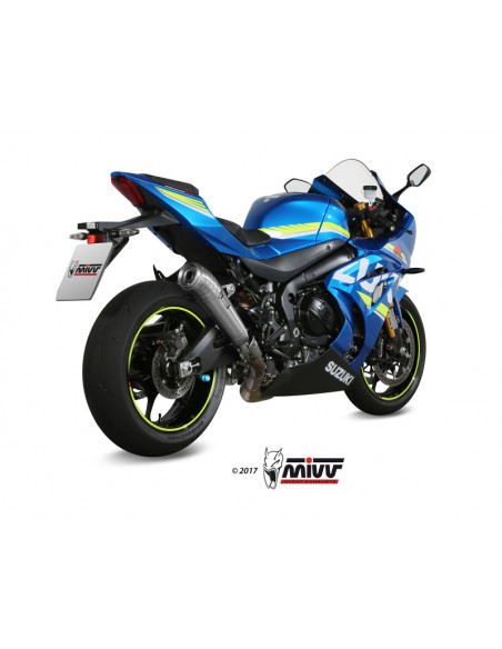 Silencieux MIVV Ghibli inox/casquette inox Suzuki GSX-R 1000