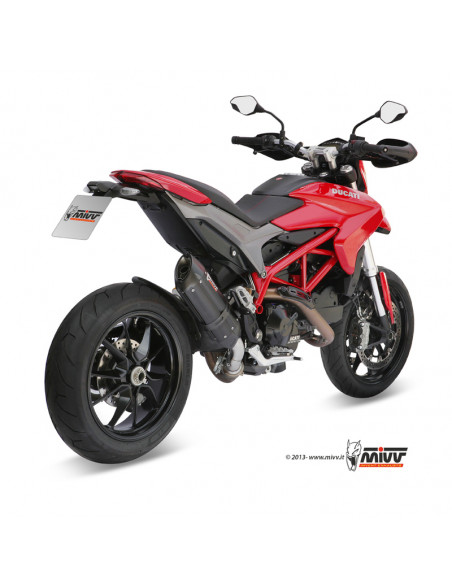 Silencieux MIVV Suono inox brossé noir/casquette carbone Ducati Hypermotard 821/SP Silencieux MIVV Suono inox brossé noir/casquette carbone Ducati Hypermotard 821/SP