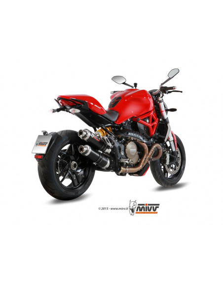 Silencieux MIVV GP inox brossé noir Ducati Monster 1200 Silencieux MIVV GP inox brossé noir Ducati Monster 1200