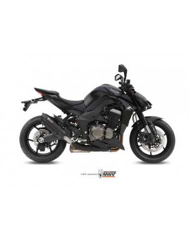 Silencieux double MIVV Suono inox brossé noir/casquette carbone Kawasaki Z1000 Silencieux double MIVV Suono inox brossé noir/casquette carbone Kawasaki Z1000
