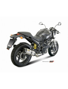 Silencieux double MIVV Suono inox/casquette carbone Ducati monster 695
