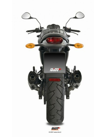 Silencieux double MIVV Suono inox/casquette carbone Ducati monster 695