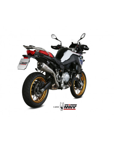 Silencieux MIVV Delta Race inox/casquette carbone BMW F850GS Silencieux MIVV Delta Race inox/casquette carbone BMW F850GS