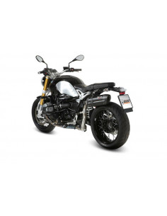 Silencieux MIVV Suono inox brossé noir/casquette carbone BMW R1200 nineT
