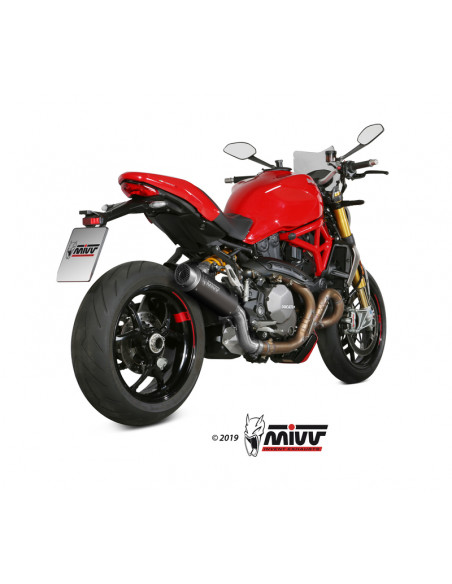 Silencieux MIVV GP Pro Steel Black/casquette inox Ducati Monster 821
