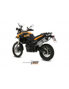 Silencieux MIVV Speed Edge inox noir/casquette carbone noir BMW F650GS/F800GS 2