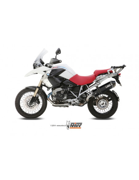 Silencieux MIVV Speed Edge inox brossé noir/casquette carbone BMW R1200GS