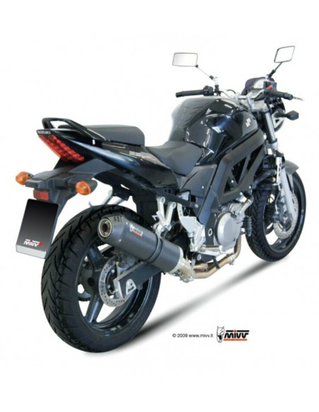 Silencieux + demi-ligne MIVV Oval Carbon Cap carbone Suzuki SV650 Silencieux + demi-ligne MIVV Oval Carbon Cap carbone Suzuki SV650