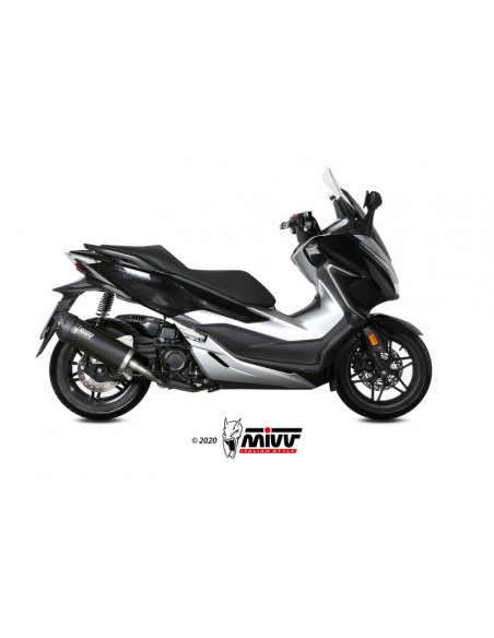 Silencieux MIVV Mover inox noir/casquette ABS noir Honda Forza 300 Silencieux MIVV Mover inox noir/casquette ABS noir Honda Forza 300