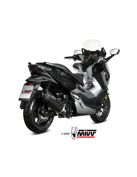 Silencieux MIVV Mover inox noir/casquette ABS noir Honda Forza 300 Silencieux MIVV Mover inox noir/casquette ABS noir Honda Forza 300