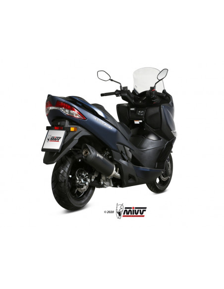 Silencieux MIVV Mover inox noir/casquette ABS noir Suzuki Burgman 400 Silencieux MIVV Mover inox noir/casquette ABS noir Suzuki Burgman 400