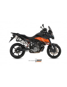 Silencieux double MIVV Suono inox/casquette carbone KTM 990 SMT Supermoto 2