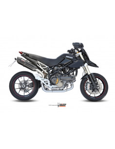 Silencieux MIVV Suono inox noir/casquette carbone Ducati Hypermotard/Evo 1100