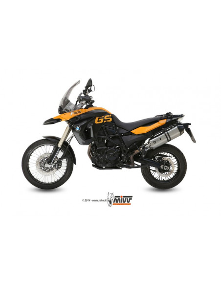 Silencieux MIVV Speed Edge inox/casquette carbone BMW F650GS/F800GS