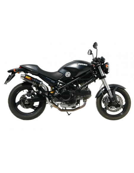 Silencieux double MIVV Oval Classic carbone Ducati Monster 695 Silencieux double MIVV Oval Classic carbone Ducati Monster 695
