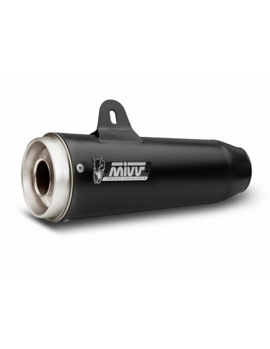 Silencieux MIVV Ghibli inox noir/casquette inox Moto Guzzi V7 III Silencieux MIVV Ghibli inox noir/casquette inox Moto Guzzi V7 III