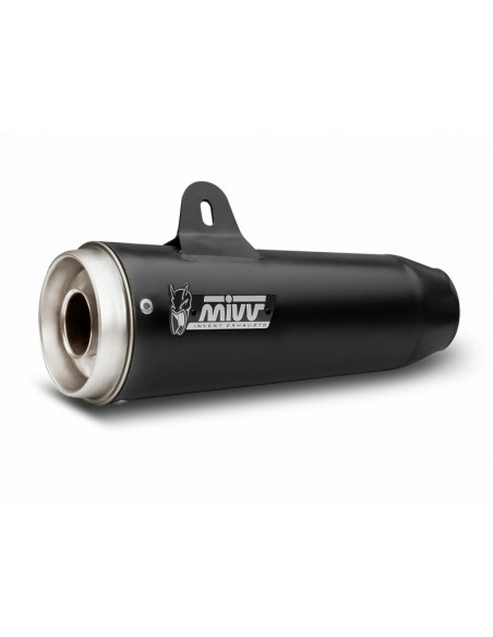 Silencieux MIVV Ghibli inox noir/casquette inox Moto Guzzi V7 III Silencieux MIVV Ghibli inox noir/casquette inox Moto Guzzi V7 III