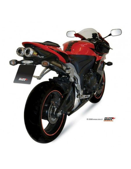 Silencieux double MIVV X-Cone Plus inox satiné Honda CBR600RR Silencieux double MIVV X-Cone Plus inox satiné Honda CBR600RR