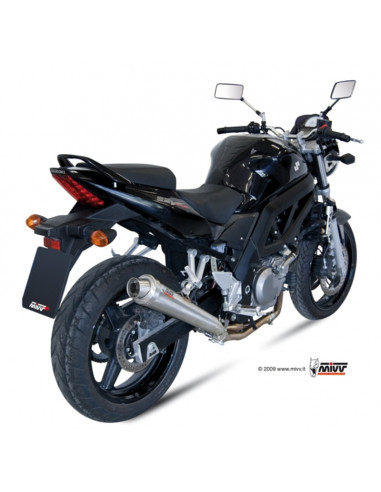 Silencieux + demi-ligne MIVV X-Cone inox brossé Suzuki SV650