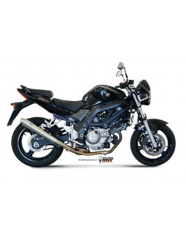 Silencieux + demi-ligne MIVV X-Cone inox brossé Suzuki SV650 Silencieux + demi-ligne MIVV X-Cone inox brossé Suzuki SV650