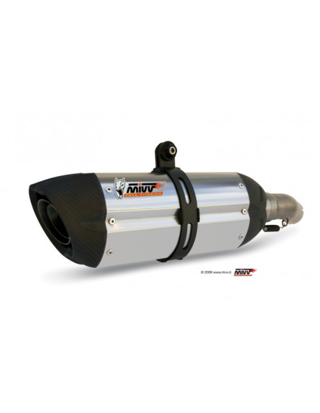Silencieux MIVV Suono inox/casquette carbone Honda XL750V Transalp