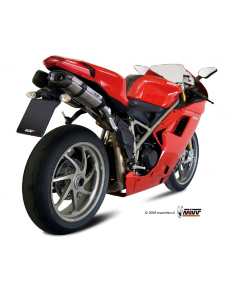 Silencieux double MIVV Suono inox/casquette carbone Ducati 848/1098/1198 Silencieux double MIVV Suono inox/casquette carbone Ducati 848/1098/1198