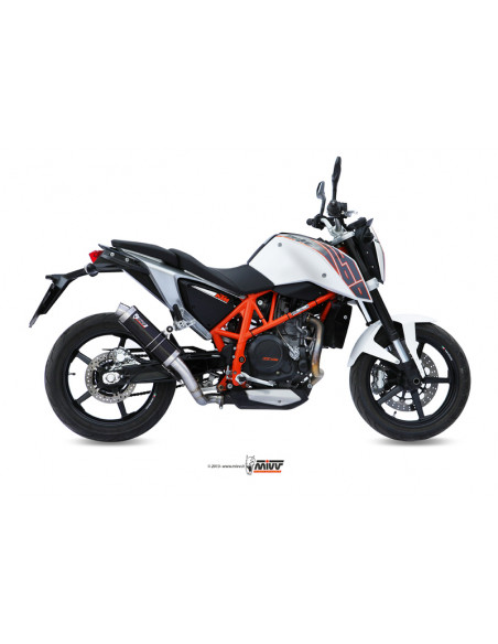 Silencieux MIVV GP inox brossé noir KTM 690 Duke