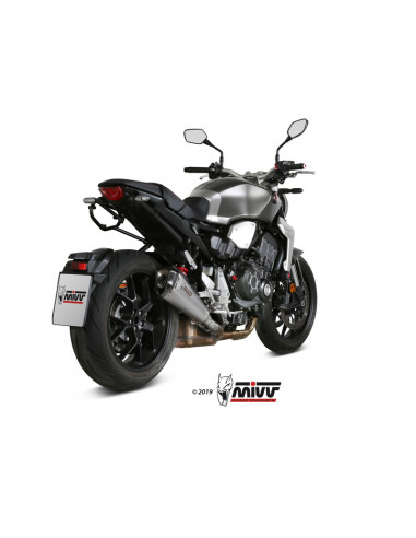 Silencieux MIVV Delta Race inox brossé/casquette carbone Honda CB1000R