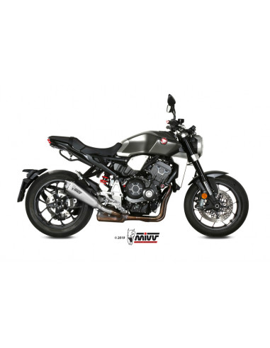 Silencieux MIVV Delta Race inox brossé/casquette carbone Honda CB1000R