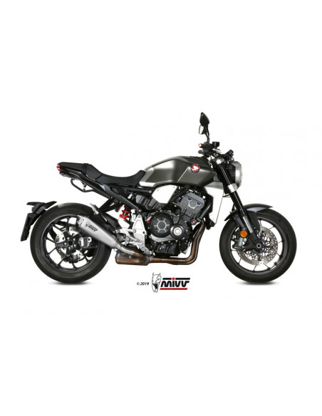 Silencieux MIVV Delta Race inox brossé/casquette carbone Honda CB1000R