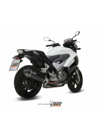 Silencieux MIVV Speed Edge inox brossé noir/casquette carbone Honda VFR800 Crossrunner Silencieux MIVV Speed Edge inox brossé noir/casquette carbone Honda VFR800 Crossrunner