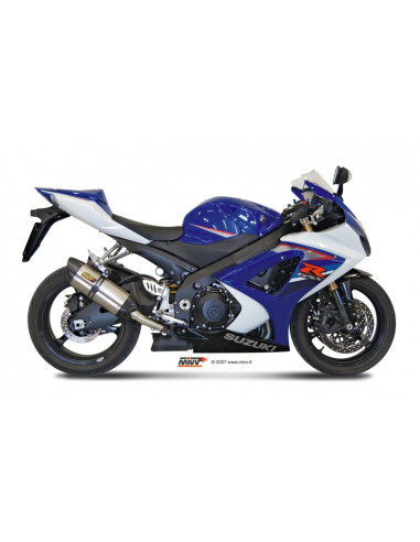 Silencieux double MIVV Suono inox/casquette carbone Suzuki GSX-R1000