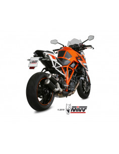 Silencieux double MIVV MK3 Steel Black/casquette inox KTM 1290 Superduke 2