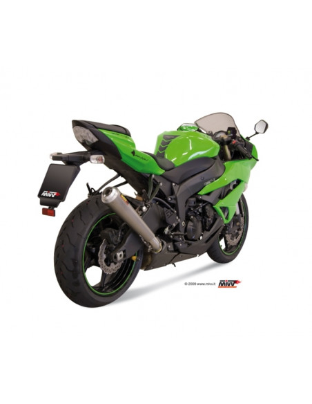 Silencieux MIVV X-Cone Plus inox satiné/casquette alu Kawasaki ZX6R/ZX6RR Silencieux MIVV X-Cone Plus inox satiné/casquette alu Kawasaki ZX6R/ZX6RR