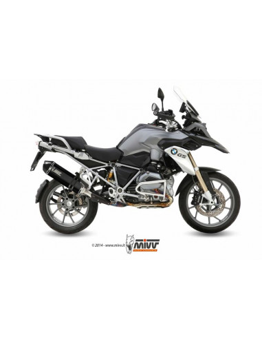 Silencieux MIVV Speed Edge inox brossé noir/casquette carbone BMW R1200GS Silencieux MIVV Speed Edge inox brossé noir/casquette carbone BMW R1200GS